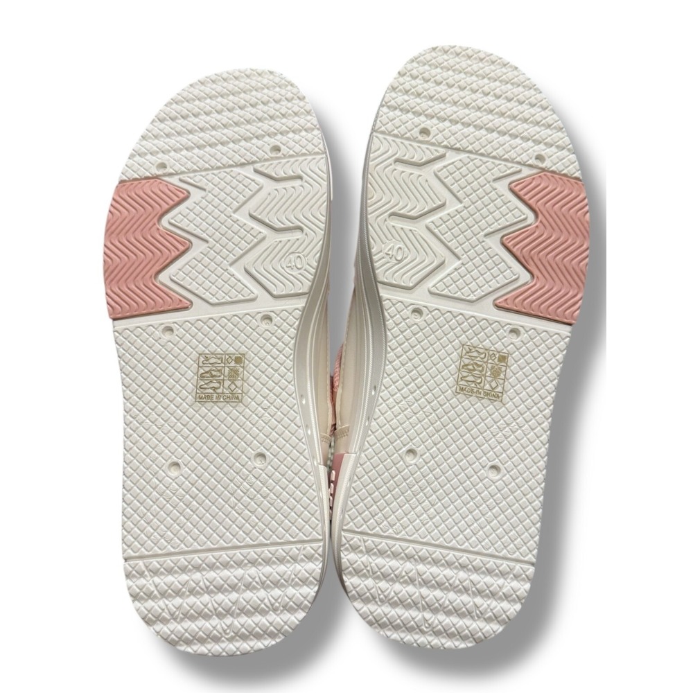 SHEIN Fashion Sneakers Chunky Platform Lace Up Casual Shoes White Pink Sz 8 - Picture 4 of 16